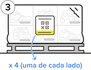 Pallets con produtos diferentes